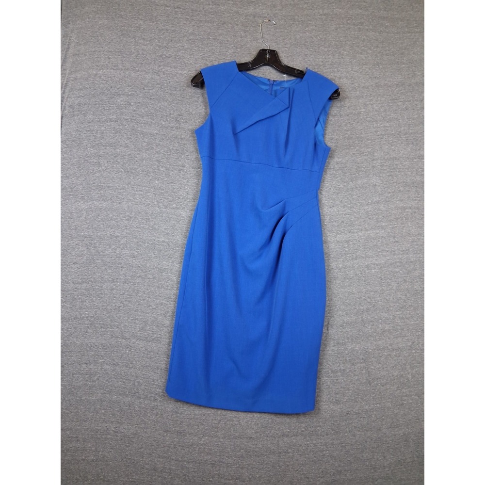 VTG Adrianna Papell Womens Dress 6P Cobalt Blue Corporate Chic Power Wedding MOB